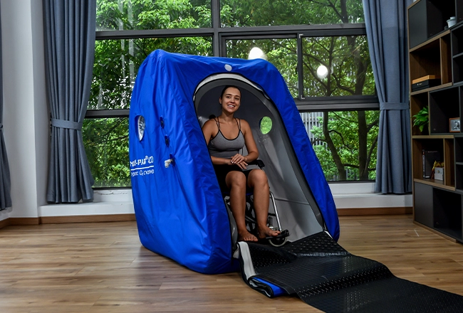 Weiche sitzende Hyperbarkammer für Heimgerät
